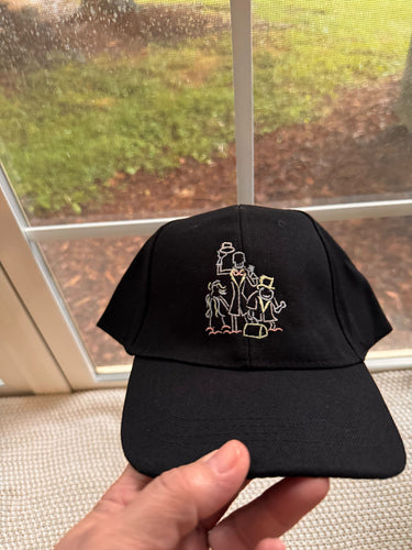 Embroidered Glow in Dark Ghost Black Hat